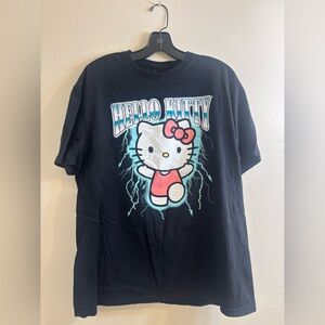 Hello Kitty Black Short Sleeve T-Shirt Women's Size Large